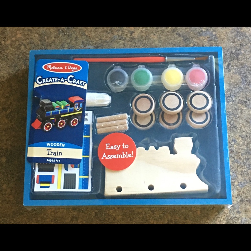 Melissa & Doug Create-A-Craft Wooden Train - NIB